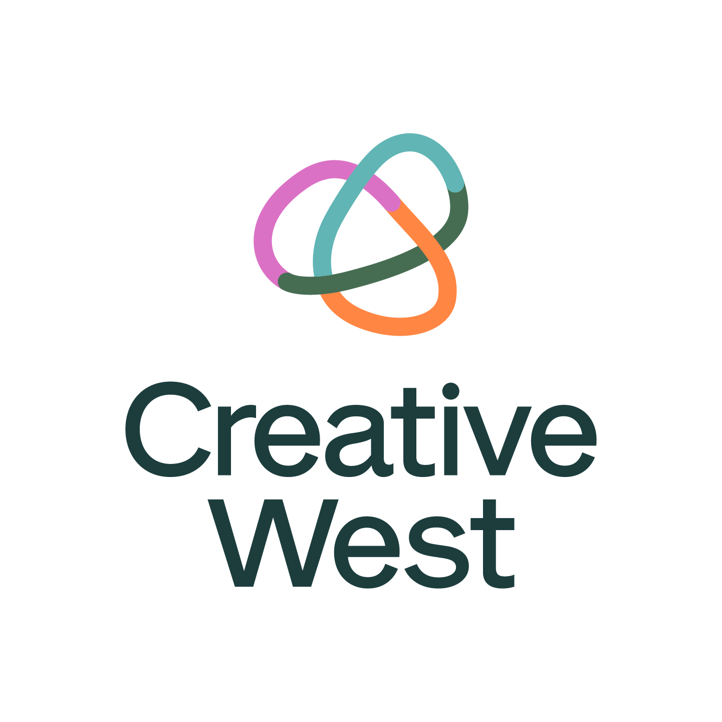 Creative West stacked logo